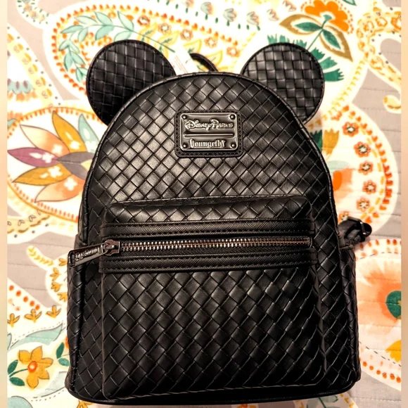 Loungefly | Bags | Mickey Woven Loungefly Black Parks | Poshmark display picture 1